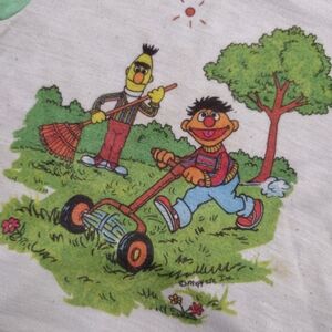 Vintage - 1980's Sesame Street - Ernie & Bert - Yardwork Together - Very Rare